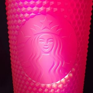 Studded Electric Pink Starbucks Tumbler